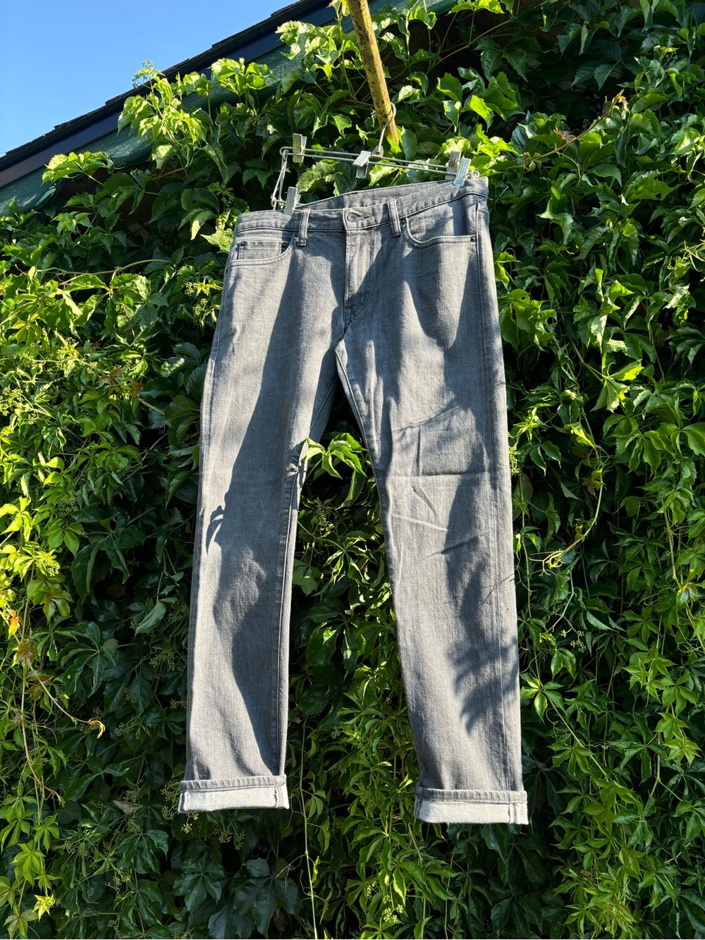 Uniqlo Gray Skinny Fit Selvedge Jeans